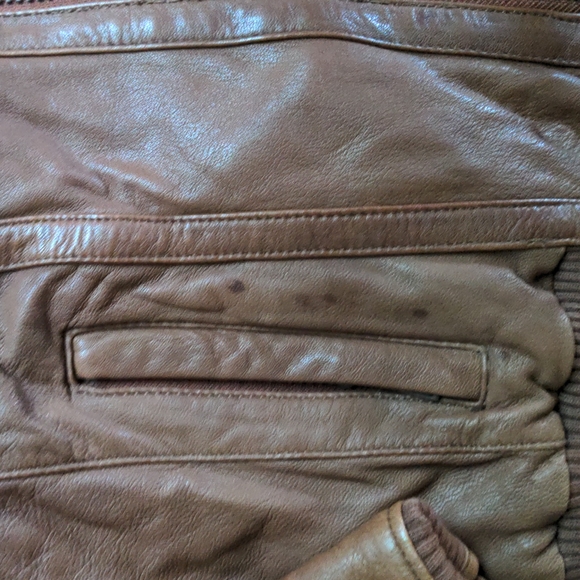Michael kors leather hooded jacket s/m - Picture 3 of 6